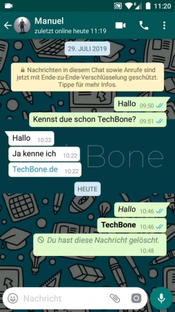 Schritt 1: Tippe auf Datei hinzufügen Kontakt senden - Tippe auf Datei hinzufügen