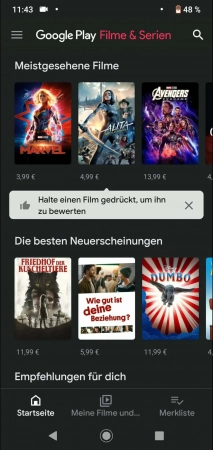 Schritt 3: Öffne das Menü Speicher - Öffne das Menü