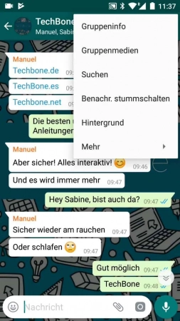 Schritt 3: Tippe auf Mehr Gruppe melden - Tippe auf Mehr