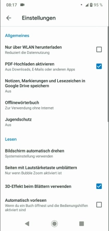 Schritt 3: Tippe auf Notizen, Markierungen und Lesezeichen in Google Drive speichern Ordner für Lesezeichen, Markierungen und Notizen - Tippe auf Notizen, Markierungen und Lesezeichen in Google Drive speichern