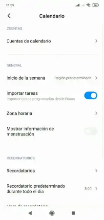 Paso 4: Presiona Cuentas de calendario Añadir cuenta en el calendario - Presiona Cuentas de calendario