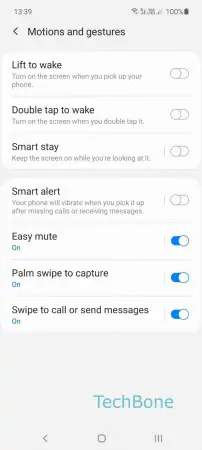 How to Turn On/Off Lift phone to wake screen -  Enable or disable  Lift to wake  
