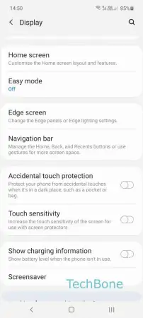 Show Edge lighting while... -  Tap on  Edge screen  