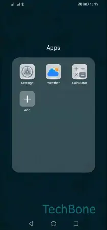 Remove app from folder -  Tap and hold an  app  