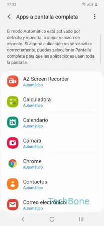 Paso 4: Abre el menú de tres puntos Mostrar/Ocultar notch/abertura de cámara - Abre el menú de tres puntos