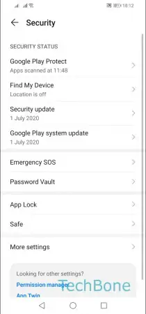 Google Play Protect -  Tap on  Google Play Protect  