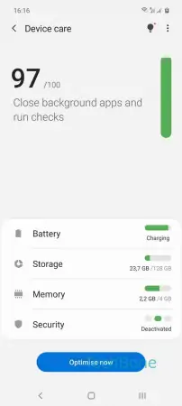 How to Auto Optimize settings to save battery -  Open the  menu  