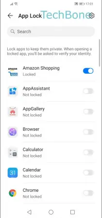 Enable app lock -  Choose several  apps  to lock 