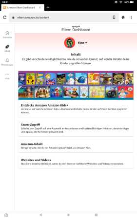 Apps und Spiele - Tippe auf  Entdecke Amazon Kids+ 
