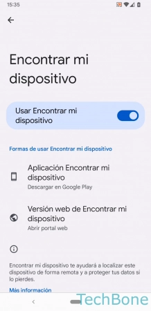 Paso 4: Activa o desactiva Usar Encontrar mi dispositivo Activar o desactivar Encontrar mi dispositivo - Activa o desactiva Usar Encontrar mi dispositivo