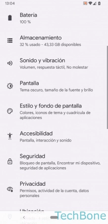 Paso 2: Presiona Accesibilidad Activar o desactivar la Atenuación extra de la Pantalla - Presiona Accesibilidad