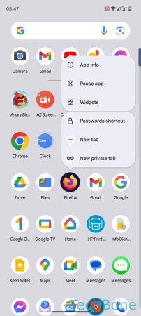 How to Add App shortcut on Home screen - Drag the  App  upwards