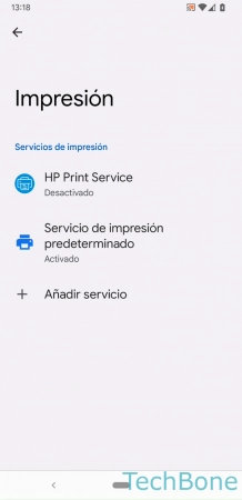 Paso 5: Presiona Servicio de impresión predeterminado Añadir una Impresora por Dirección IP - Presiona Servicio de impresión predeterminado