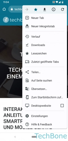 Schritt 3: Öffne die Einstellungen Dunkles oder helles Design - Öffne die Einstellungen