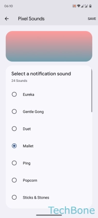 How to Change Notification sound - Select a  Notification sound  and tap on  Save 