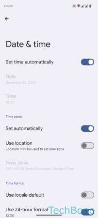 How to Change Time zone - Turn off  Set automatically 