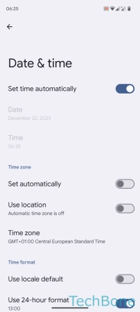 How to Change Time zone - Tap on  Time zone 