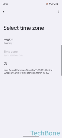 How to Change Time zone - Tap on  Region 