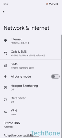How to Connect to a Wi-Fi network - Tap on  Internet 