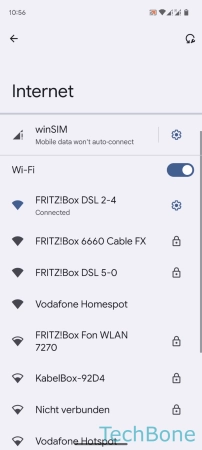 How to Connect to a Wi-Fi network - Choose a  Wi-Fi network 