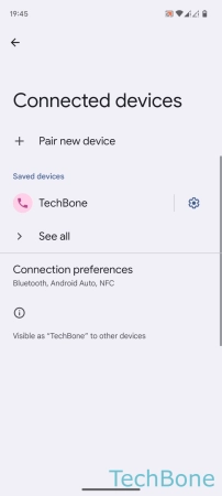 How to Turn On/Off Contact Sharing via Bluetooth - Open the  Device settings 