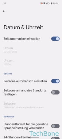 Schritt 4: Deaktiviere Zeitzone automatisch einstellen Zeitzone & Region - Deaktiviere Zeitzone automatisch einstellen