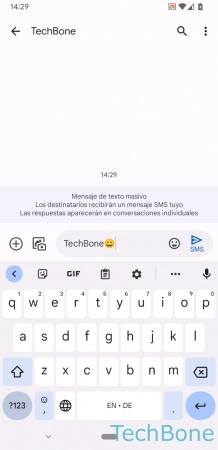 Paso 7: Presiona Enviar Enviar un Mensaje SMS/MMS a un Grupo - Presiona Enviar