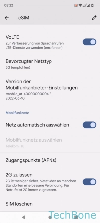 Schritt 5: Tippe auf SIM löschen Löschen - Tippe auf SIM löschen