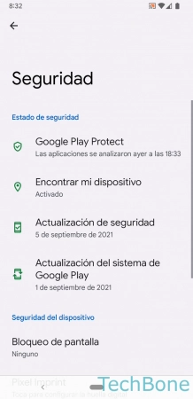 Paso 3: Presiona Bloqueo de pantalla Establecer el Bloqueo de Pantalla con Patrón, PIN o Contraseña - Presiona Bloqueo de pantalla