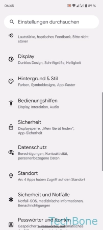 Schritt 2: Tippe auf Sicherheit Umbenennen - Tippe auf Sicherheit