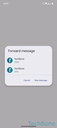 How to Forward a Message - Choose a  Conversation  or tap on  New message 