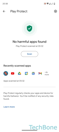 How to Turn On/Off Google Play Protect - Tap on  Settings 