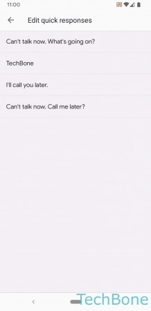 Step 5: Choose a Quick response How to Edit Quick Responses in Phone App - Choose a Quick response