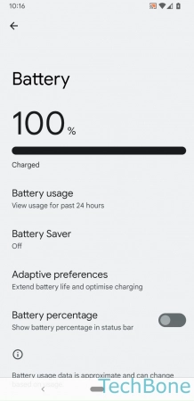 How to Turn on Battery saver automatically at specified Battery level - Tap on  Battery Saver 