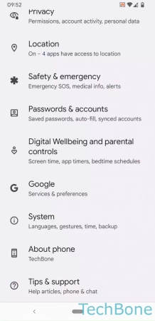 How to Turn On/Off Bedtime mode - Tap on  Digital Wellbeing and parental controls 