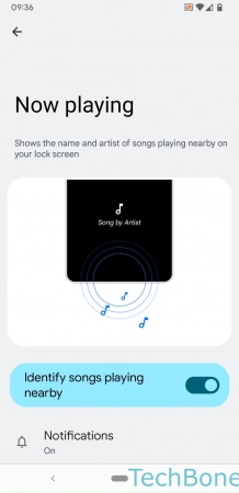 Step 4: Enable or disable Identify songs playing nearby How to Turn On/Off Song identifier - Enable or disable Identify songs playing nearby