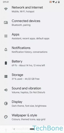 Step 2: Tap on Sound and vibration How to Turn On/Off Vibration for Notifications - Tap on Sound and vibration