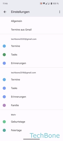 Schritt 4: Tippe auf Allgemein Standardmäßige Termindauer - Tippe auf Allgemein