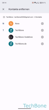 Mitglieder entfernen - Tippe auf  Entfernen 