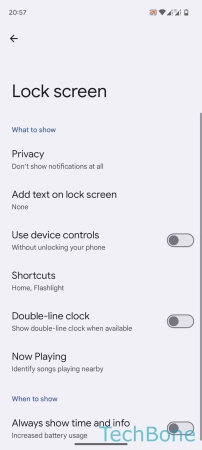 Add Text on Lock screen - Tap on  Add text on lock screen 