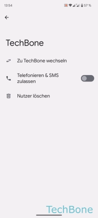 Schritt 5: Aktiviere Telefonieren & SMS zulassen Telefonieren und SMS zulassen - Aktiviere Telefonieren & SMS zulassen