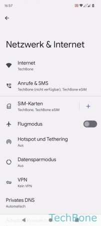 APN hinzufügen - Tippe auf  SIM-Karten 