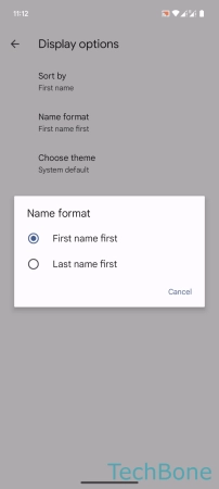 How to Set Name format for Call History - Select  First name first  or  Last name first 