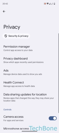 How to Administrate the Permission manager - Tap on  Permission manager 