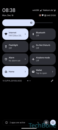 How to Restart the Smartphone - Tap on  Power menu 