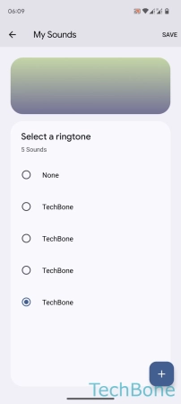 How to Set a Custom Ringtone - Select the  Added audio file  and tap on  Save 