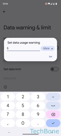 How to Set Data warning limit - Set a  Data warning limit  and tap on  Set 