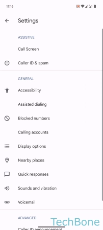 How to Show/Hide Caller ID - Tap on  Calling accounts 