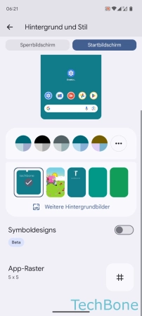Symboldesigns - Aktiviere oder deaktiviere  Symboldesigns 