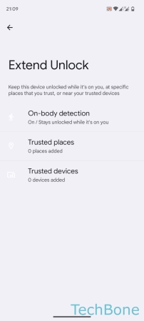 How to Add Trusted places (Smart Lock) - Tap on  Trusted places 